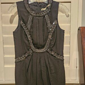 Leon Max black silk dress